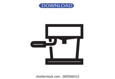 Icono de café o logotipo símbolo de signo aislado ilustración vectorial - alto