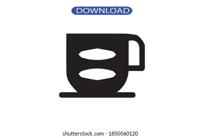 coffee icon or logo isolated sign symbol vector illustration - high