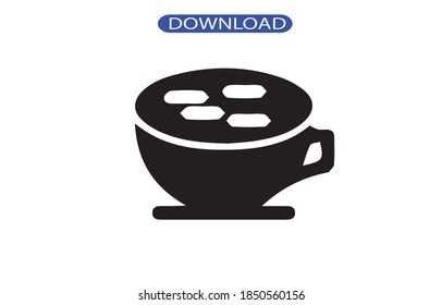 coffee icon or logo isolated sign symbol vector illustration - high