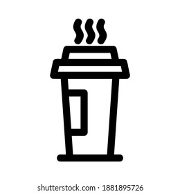 coffee icon or logo isolated sign symbol vector illustration - high quality black style vector icons
