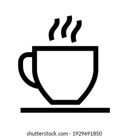 Kaffeesymbol oder Logo einzeln auf Zeichen, Vektorgrafik - hochwertige Vektorsymbole in schwarzem Stil
