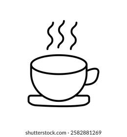 Coffee icon logo sign set vector outline