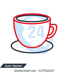 coffee icon logo vector illustration. cups coffee symbol template for graphic and web design collection