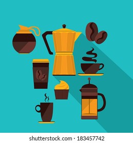 Coffee Icon Menu Flat Design Vector Stock Vector (Royalty Free ...