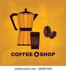 Coffee icon menu. Flat design. Vector for menu, coffee shop, restaurant.