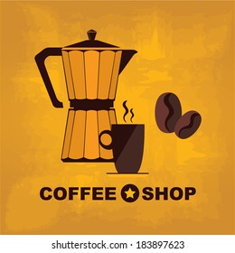 Coffee icon menu. Flat design. Vector for menu, coffee shop, restaurant.