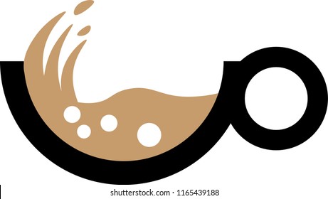 Coffee icon on white background