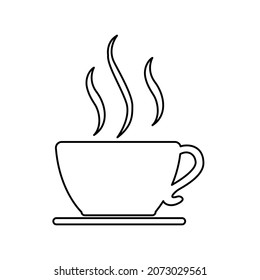 coffee icon on a white background, vector illustration