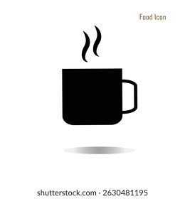 Kaffeesymbol auf weißem Hintergrund