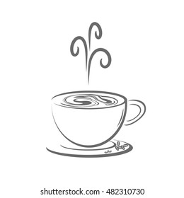 coffee icon on white background