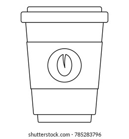 Coffee icon. Outline illustration of coffee vector icon for web