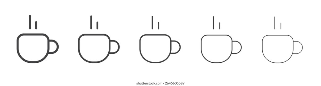 Coffee icon outline ilustration vector symbol