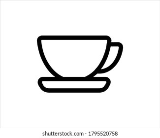 Coffee icon outline and linear vector.