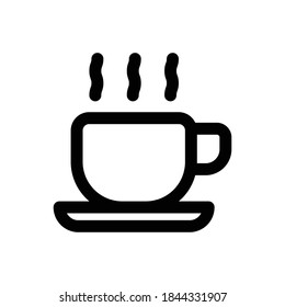 Coffee icon outline vector. Isolated on white background