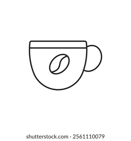 Coffee icon Outline vector line symbol