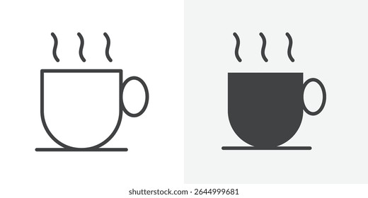 Coffee icon Outline vector sign