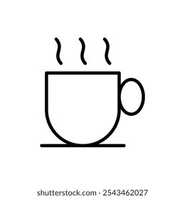 Coffee icon Outline vector for web ui