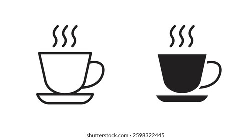 Coffee icon outlined icon vector collection.