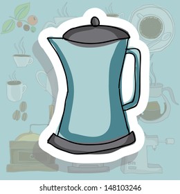 coffee icon over blue background vector  illustration 