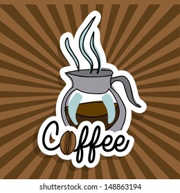 coffee icon over grunge background vector  illustration 