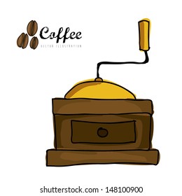 coffee icon over white background vector  illustration 
