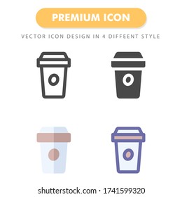 Kaffee Icon Pack isoliert auf weißem Hintergrund. für Ihre Website Design, Logo, App, Benutzeroberfläche. Vector Grafik Illustration und bearbeitbarer Strich. EPS 10.