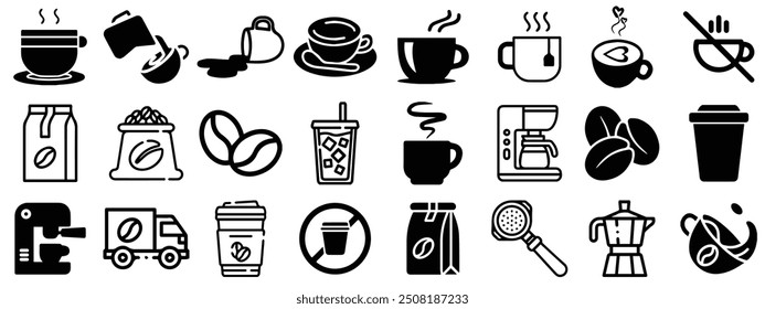 Coffee Icon Packs Vector Set Coffee Maker 