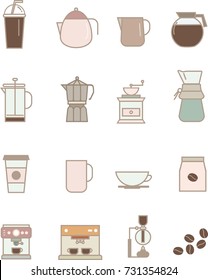 coffee icon pastel color