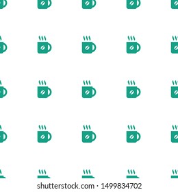 coffee icon pattern seamless white background. Editable filled coffee icon. coffee icon pattern for web and mobile.