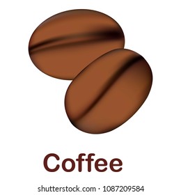 Coffee icon. Realistic illustration of coffee vector icon for web design isolated on white background
