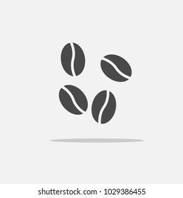 coffee icon seeds with flat shadow