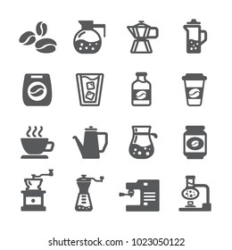 Coffee icon set