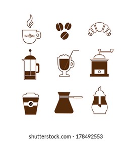 Coffee icon set