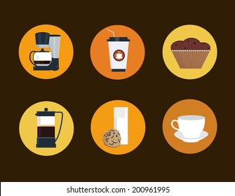 Coffee icon set