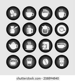 Coffee icon set