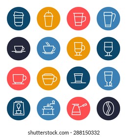 Coffee icon set