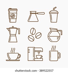 Coffee icon set