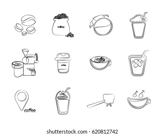 coffee icon set
