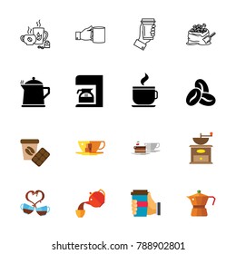 Coffee icon set