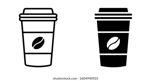 Coffee icon set. Flat illustration of icons on a white background