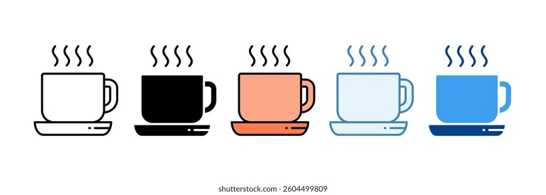 Coffee Icon Set Multiple Style Collection