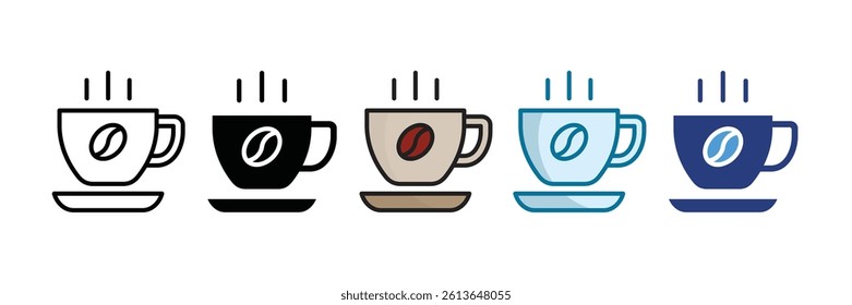 Coffee Icon Set Multiple Style Collection