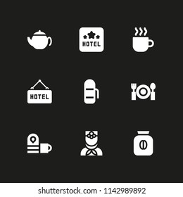 coffee icon set. restaurant, turkish and coffee pot vector icon for graphic design and web
