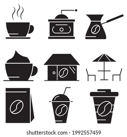 coffee icon. coffee set symbol vector elements for infographic web.