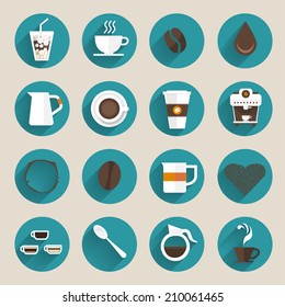 Coffee icon set vector.