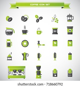 coffee icon set vector 