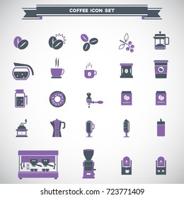 coffee icon set vector
