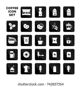 coffee icon set vector