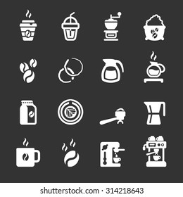 coffee icon set, vector eps10.