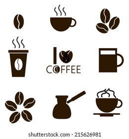 coffee icon set ,vector illustration 